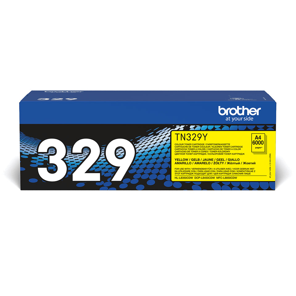 Brother TN-329YTWIN Cartouches de Toner Originales Jaunes, Lot de 2