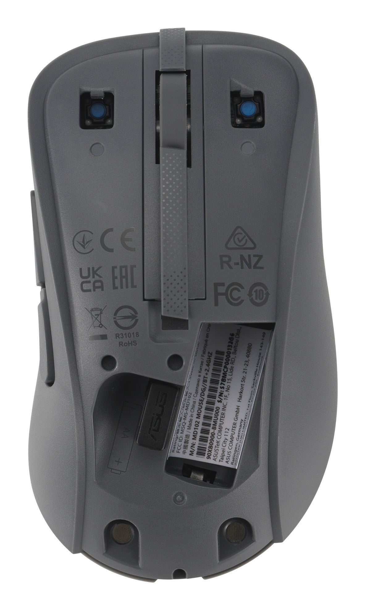 ASUS Wireless Mouse MD102 souris Universel Droitier RF sans fil + Bluetooth Optique 1600 DPI