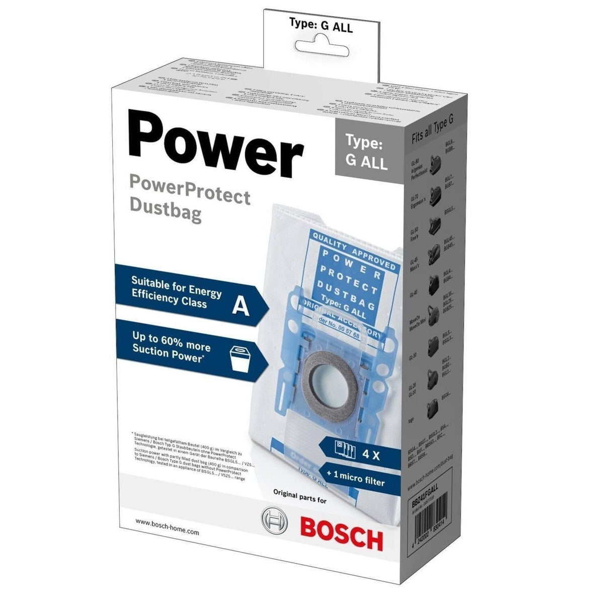 Bosch Sac aspirateur PowerProtect BBZ41FGALL - 4 sacs