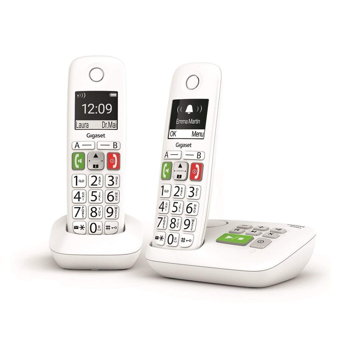 Gigaset Téléphone fixe sans fil avec répondeur duo -Blanc