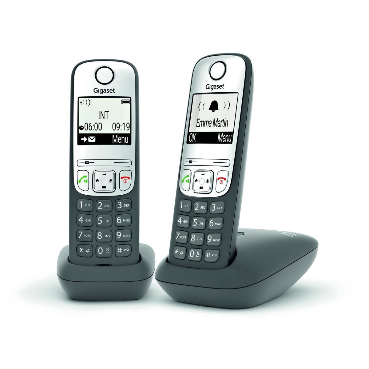 Gigaset Téléphone fixe sans fil Duo A635 - Anthracite