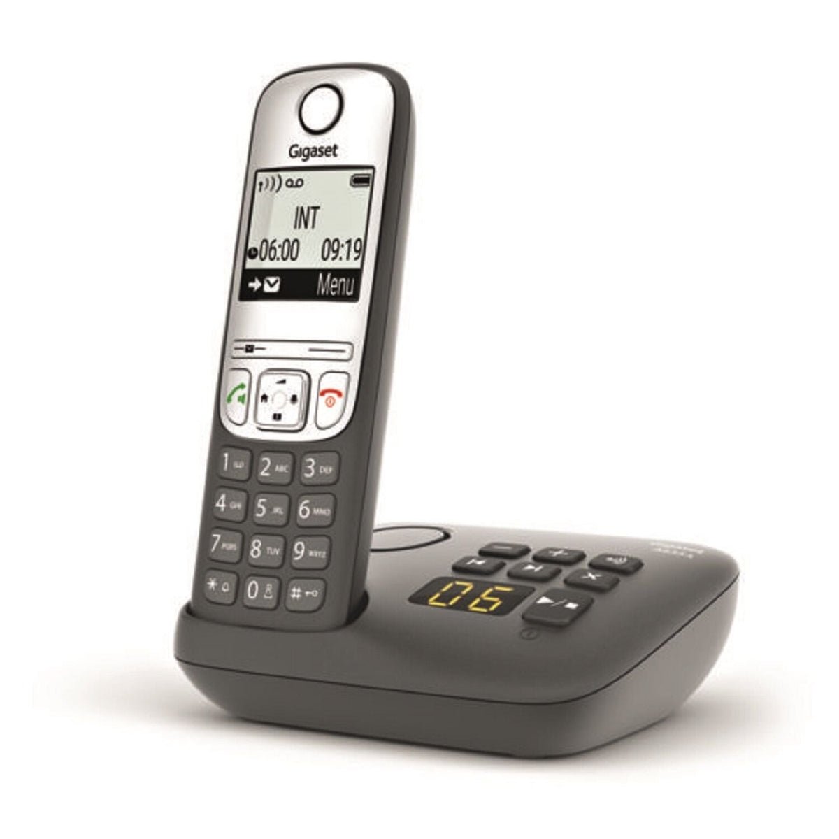 Gigaset Téléphone sans fil avec répondeur - A635A Solo - Anthracite