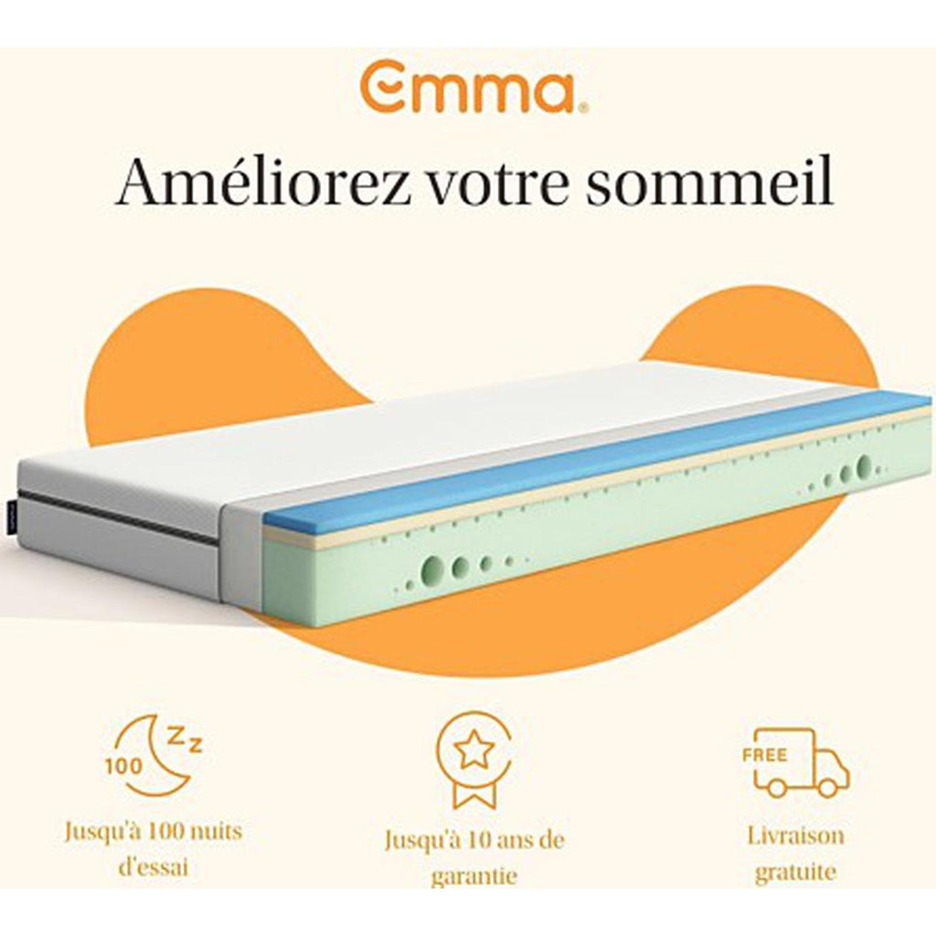 EMMA Matelas en Mousse Airgocell à Mémoire de Forme 90x190cm One