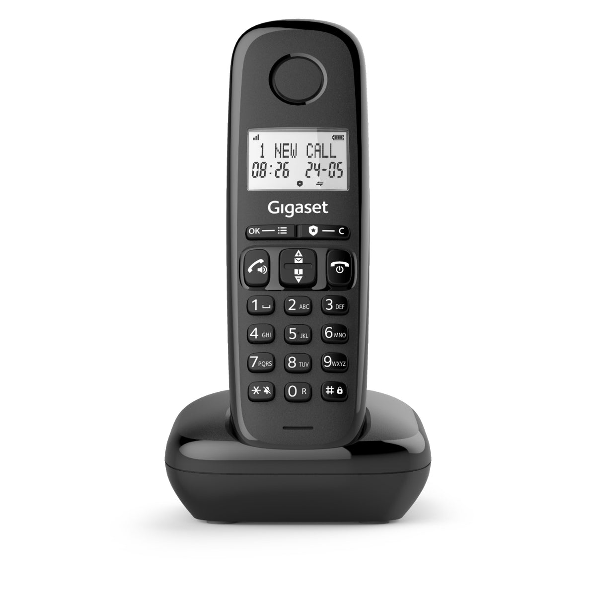 Gigaset Téléphone sans fil BASIC100 Solo - Noir