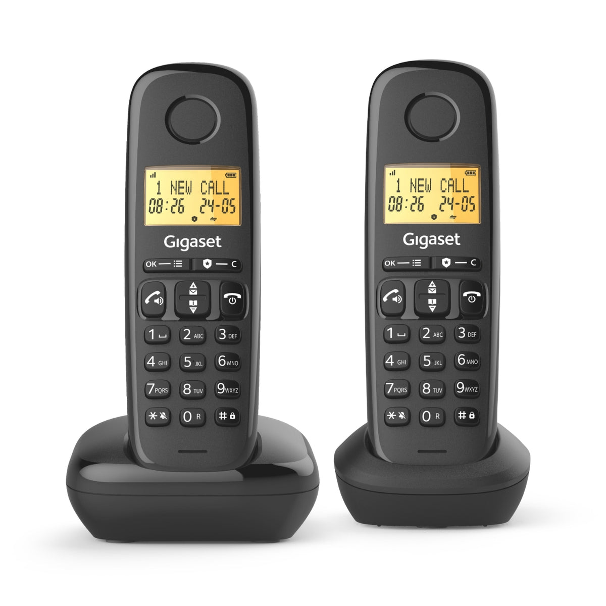 Gigaset Téléphone sans fil BASIC100 Duo - Noir