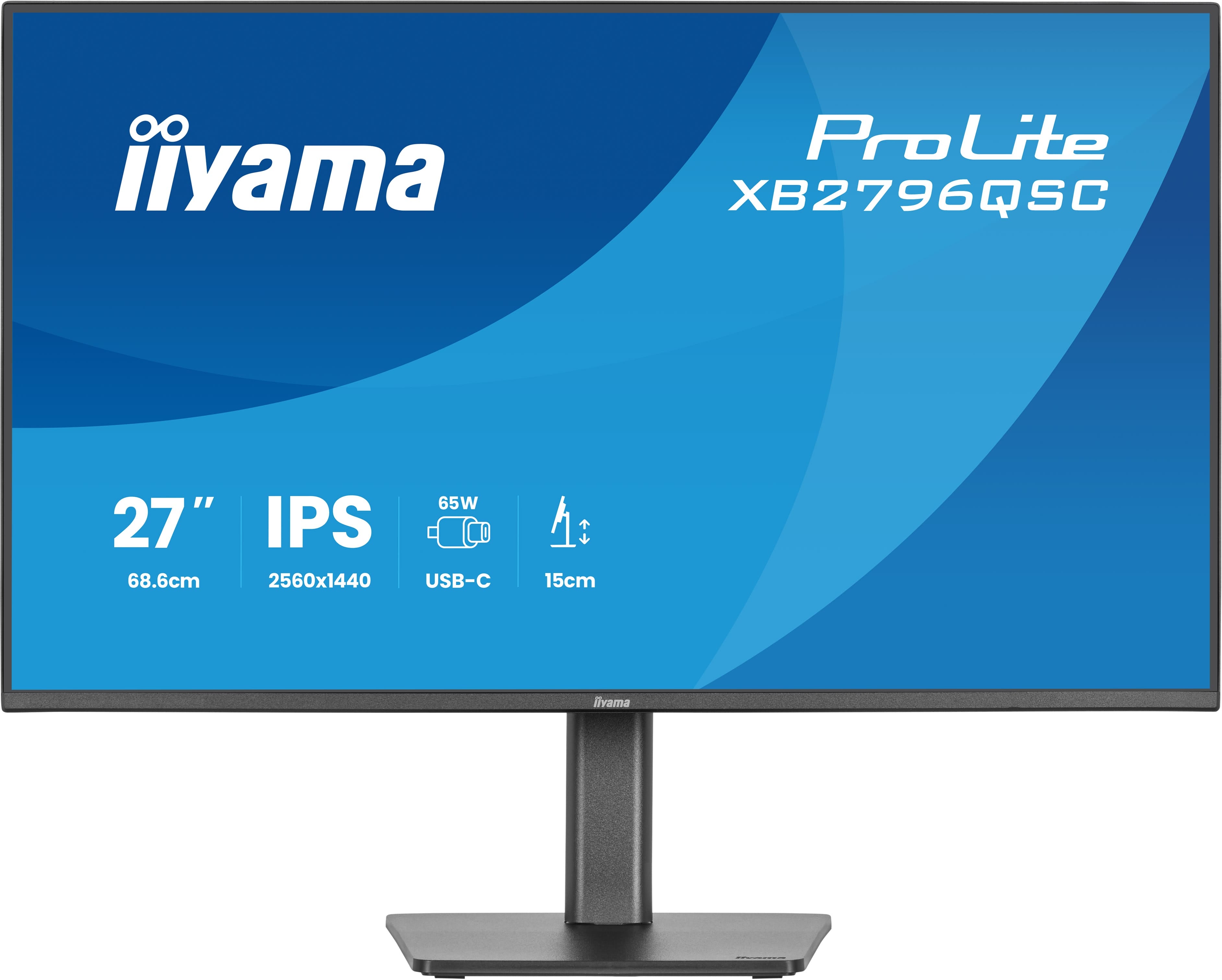 iiyama ProLite XB2796QSC-B1 écran plat de PC 68,6 cm (27") 2560 x 1440 pixels Quad HD LED Noir