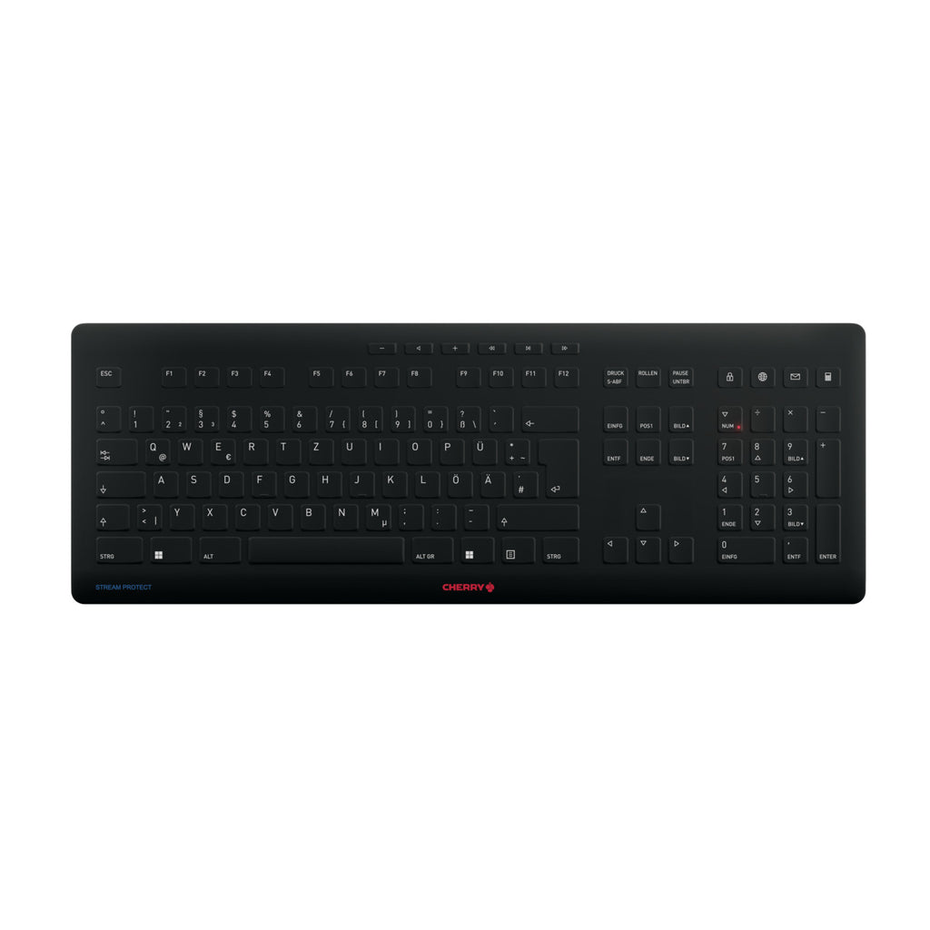 Contour Design Stream Clavier Universel Sans Fil et USB, QWERTZ Allemand, Noir