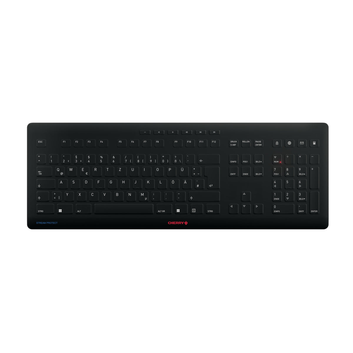 Contour Design Stream Clavier Universel Sans Fil et USB, QWERTZ Allemand, Noir
