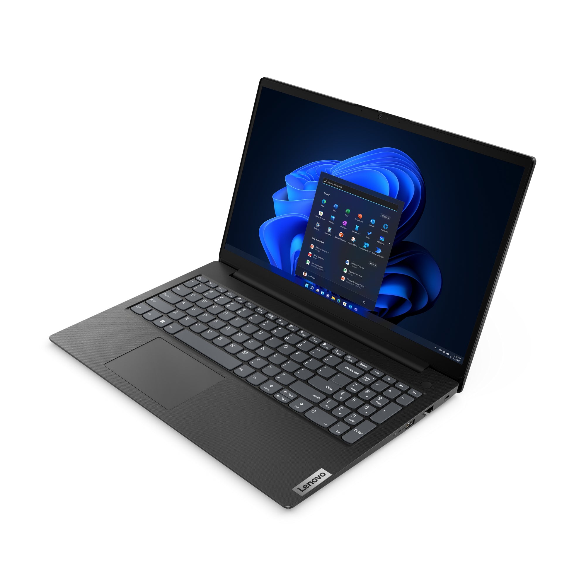 Lenovo V15 G4 AMN AMD Ryzen™ 5 7520U Ordinateur portable 39,6 cm (15.6") Full HD 16 Go LPDDR5-SDRAM 512 Go SSD Wi-Fi 6 (802.11ax) Windows 11 Pro Anglais Noir