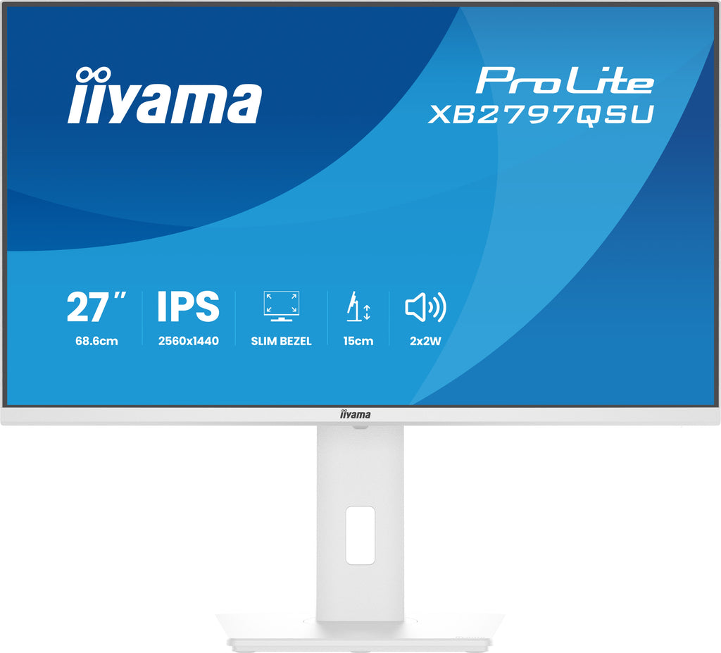 iiyama ProLite XB2797QSU-W1 Écran PC 27" Quad HD LED Blanc