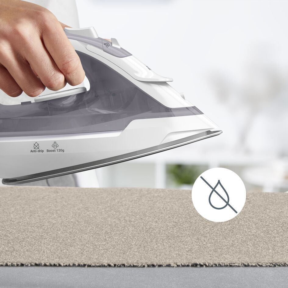 Tefal Virtuo 30 FV2C43E0 fer à repasser Fer à repasser à sec ou à vapeur Semelle en céramique 2000 W Gris, Blanc