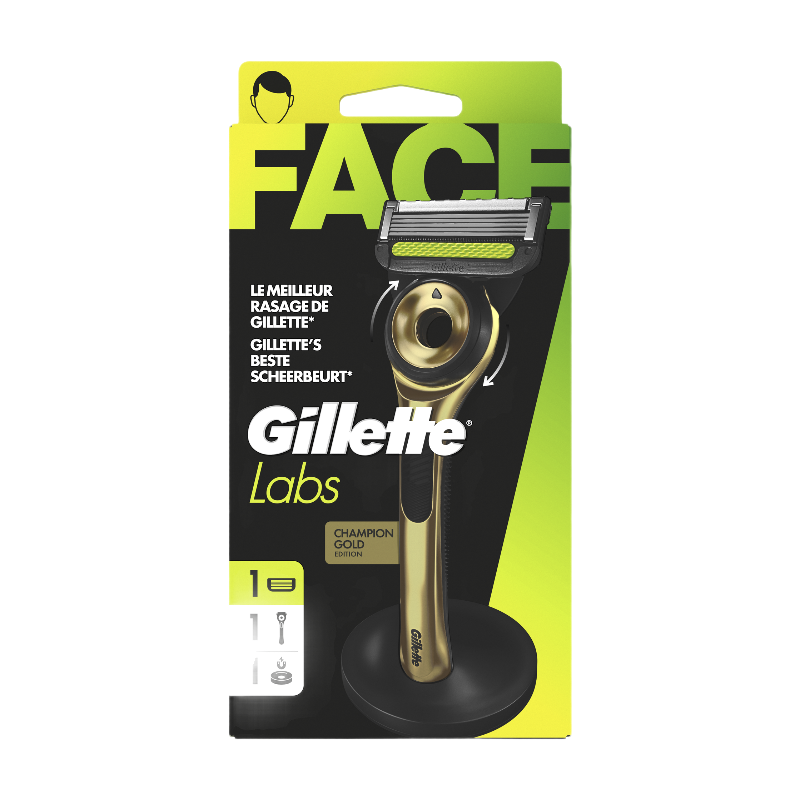 Gillette Labs Rasoir pour homme avec barre d'exfoliation + 1 recharge