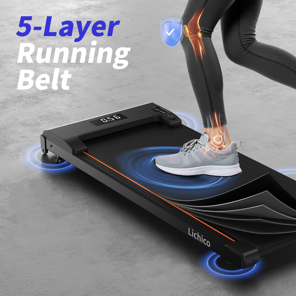 lichico Tapis de course de marche sous bureau Capacité max. 130 kg Fitness à domicile