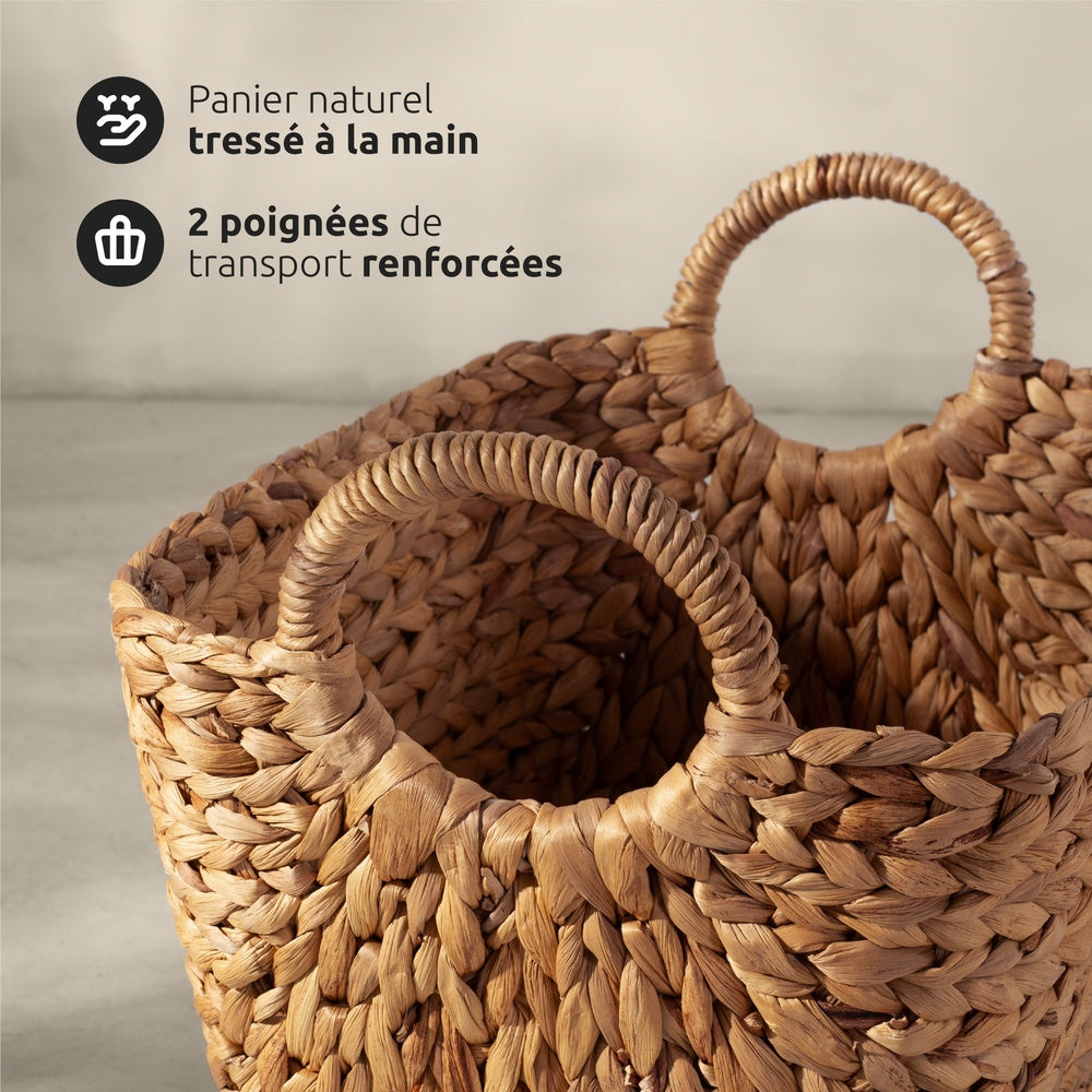 COMPACTOR Caracas Panier de Rangement en Jacinthe d'Eau Taille L