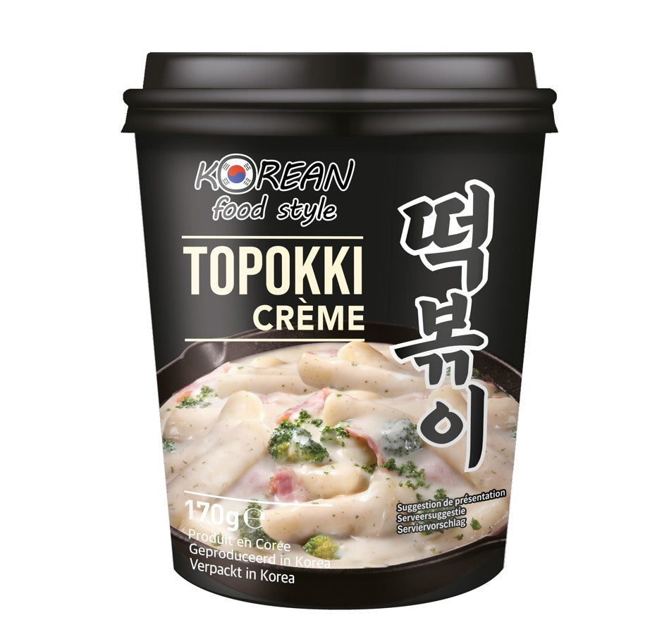 Style cuisine coréenne Gâteau de riz Topokki à la crème 170 g