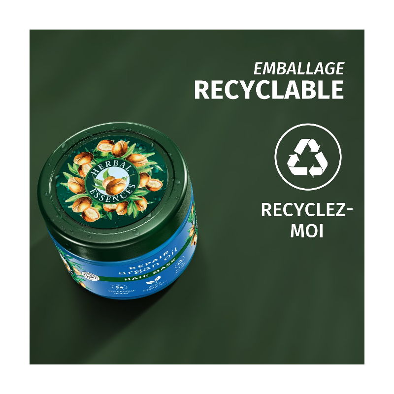HERBAL ESSENCES Masque capillaire à l'huile d'argan-500 ml