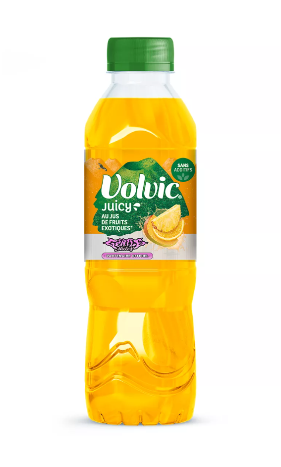 VOLVIC JUICY Eau aromatisée aux fruits exotiques - Pack de 24x50cl