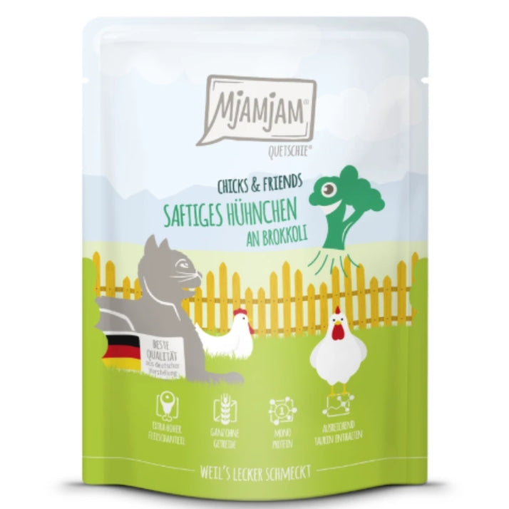 [Peut être servi frais pour l'été] MjAMJAM Quetschie Nourriture humide pour chat au poulet 300 g x 6