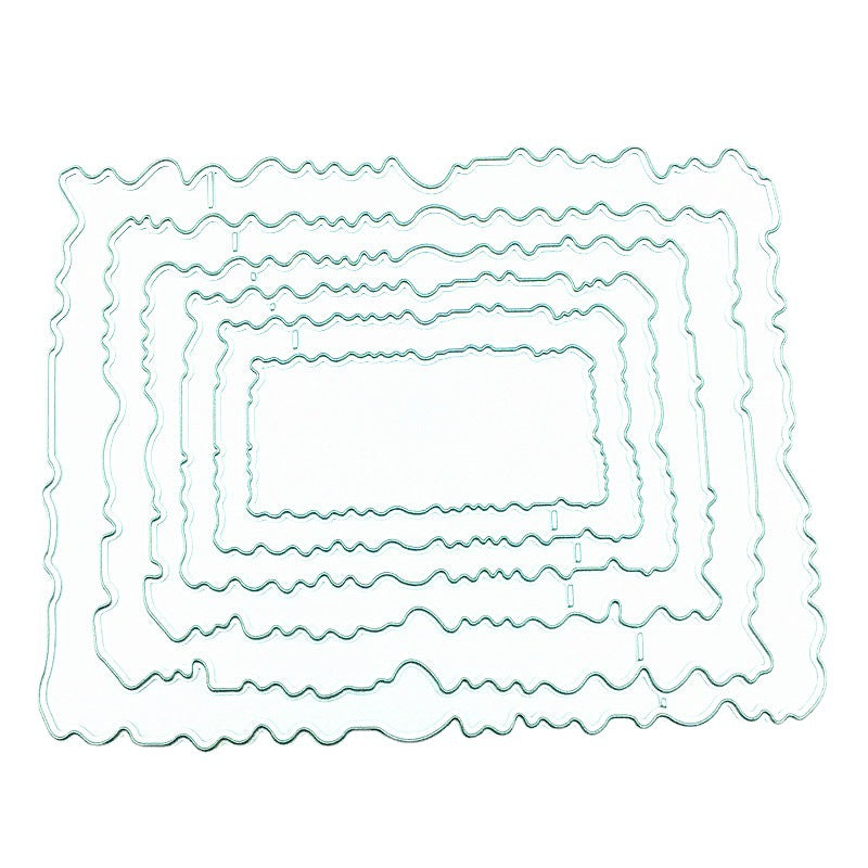 1 Set de Dies de Découpe pour Cadres Rectangulaires Dies en Métal pour Décoration et Création de Papier DIY Masque de Création pour Scrapbooking et Fabrication de Cartes