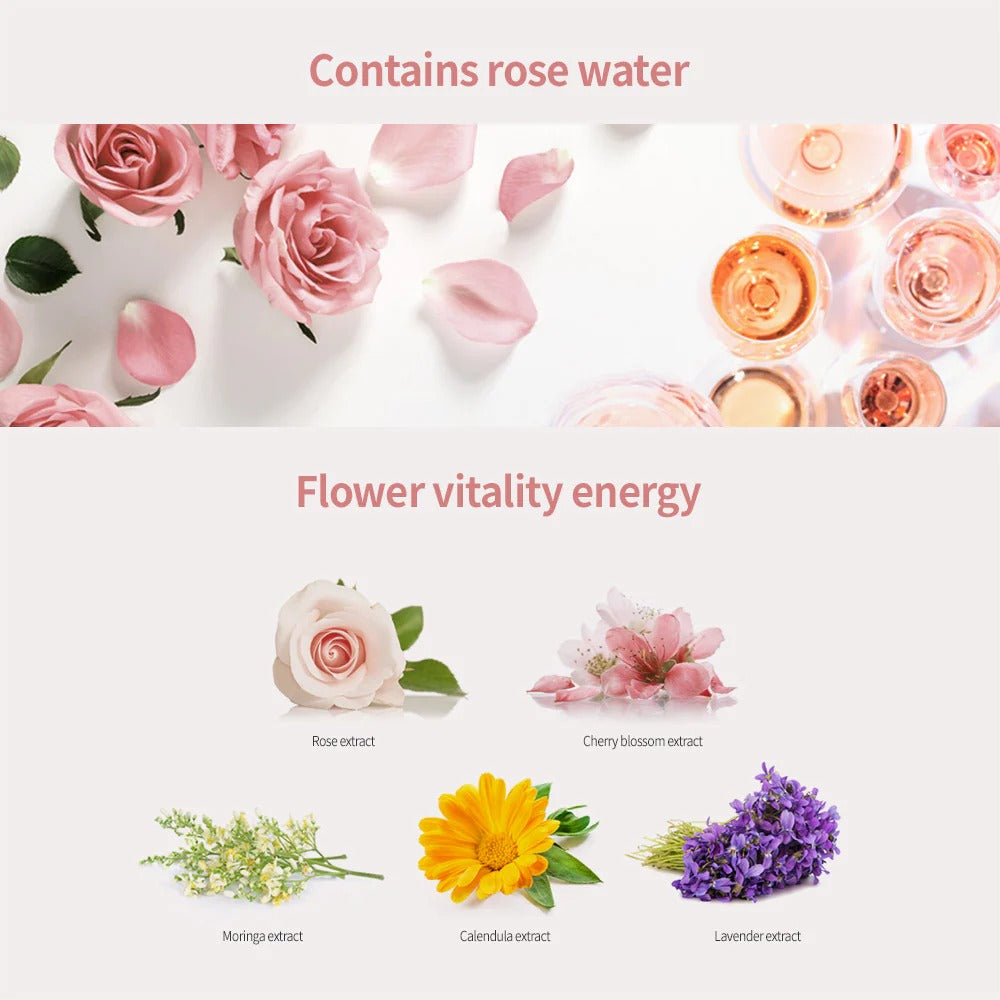 JMsolution Masques raffermissants éclat lumineux à la fleur, lot de 10 - Rose