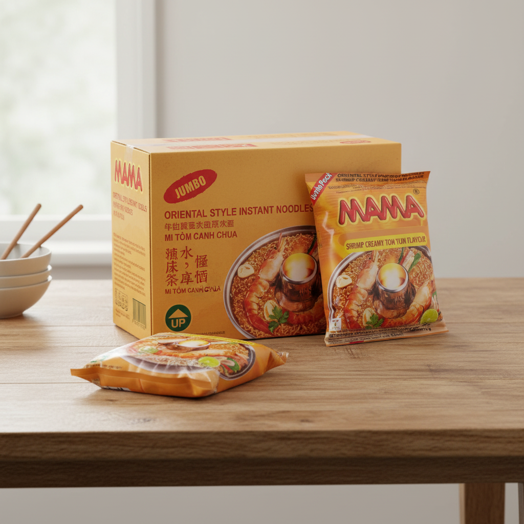 MAMA nouilles instantanées saveur Tom Yum crevette crémeuse carton 20 x 90 g