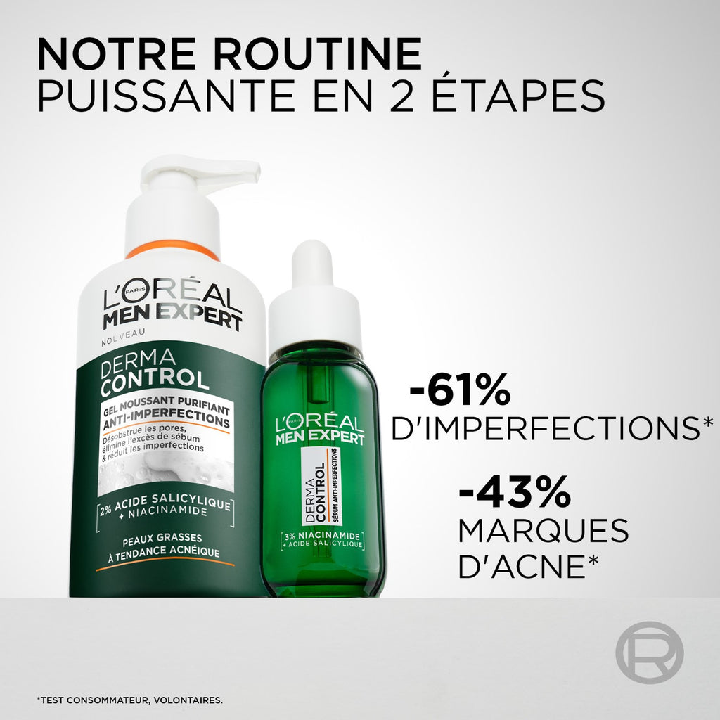 L'Oréal Paris Men Expert Sioc Derma Control Sérum 30ml + Nettoyant 260ml