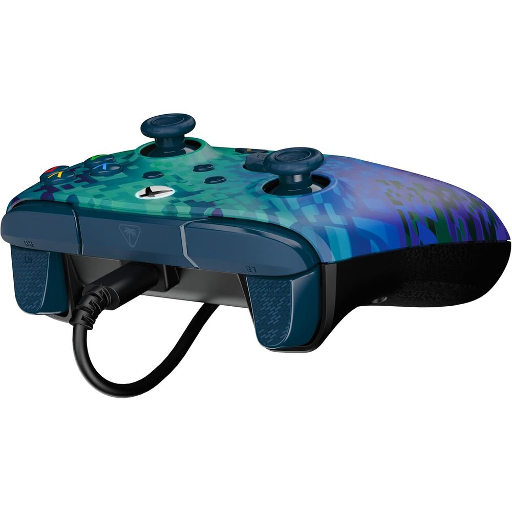 Turtle Beach Rematch Manette filaire Câble USB 2.5m - Boutons Programmables & Commandes audio - Xbox Series X|S, PC (Licence officielle Microsoft) - Motif Advanced Glitch