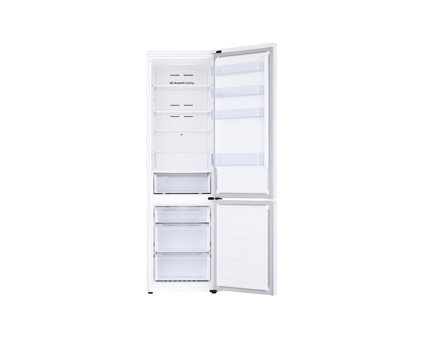 Samsung Réfrigérateur Combiné RB38C600EWW Blanc 390L Classe E