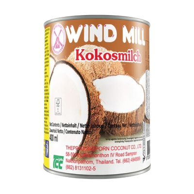 Wind Mill Lait de coco WMIL boîte 400 ml (Ouverture facile)
