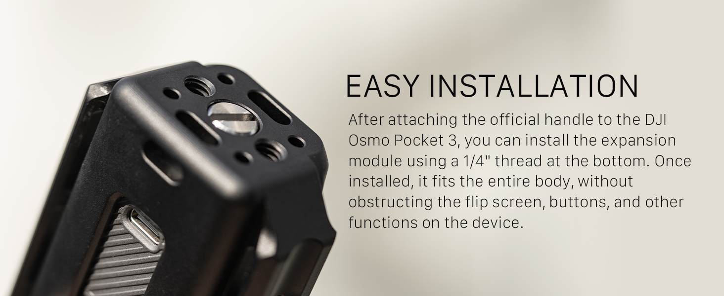 Tilta TA-T65-AME-B Adaptateur d'extension de montage pour DJI Osmo Pocket 3 - Noir