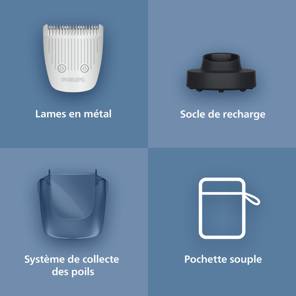 Philips Series 5000 BT5780/15 Tondeuse à barbe avec aspiration intégrée, 40 hauteurs de coupe, lames auto-affûtées, étanche, entretien facile - Noir