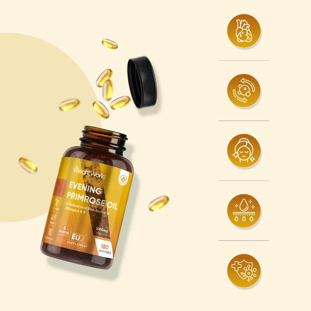 WeightWorld Huile de bourrache 1000 mg 180 gélules molles