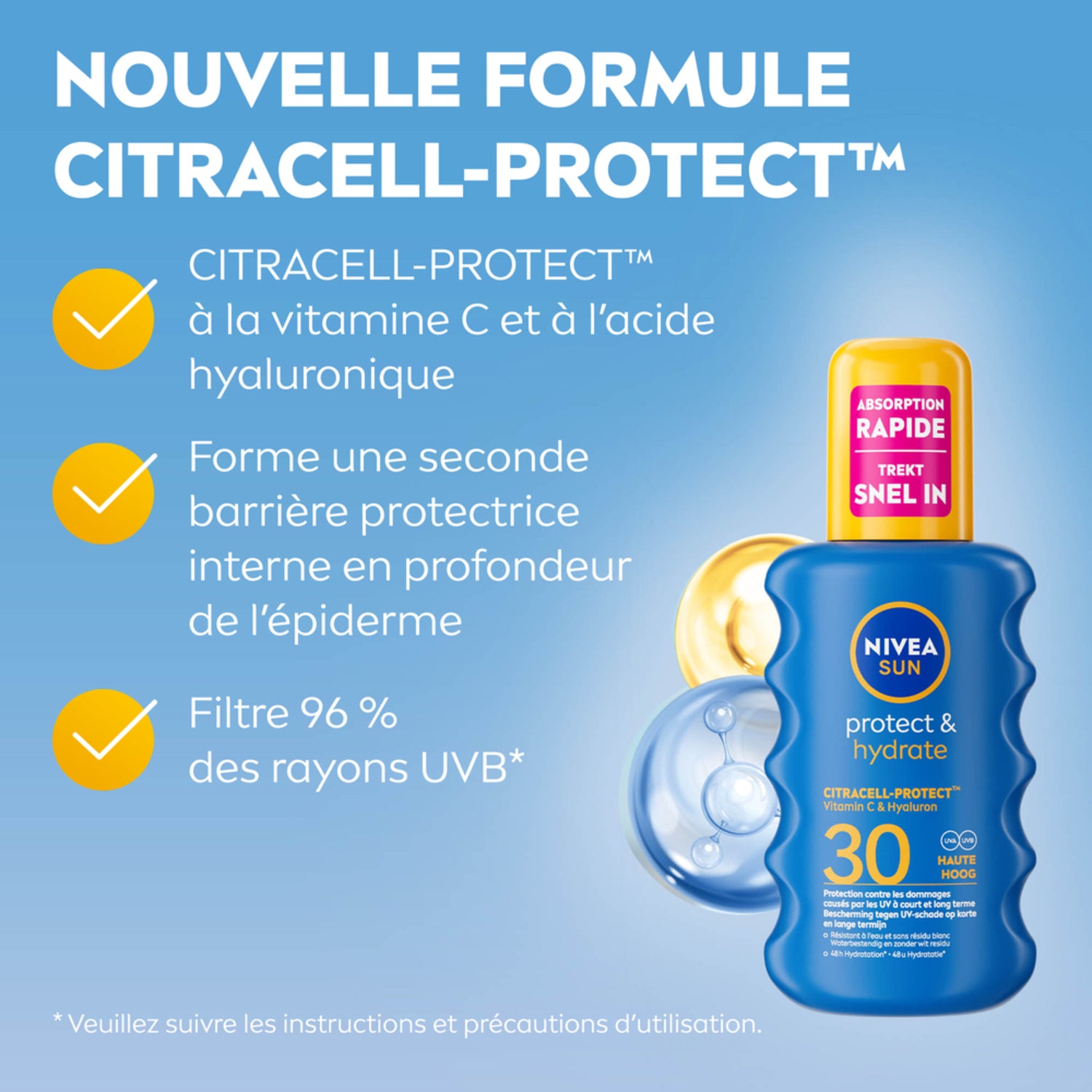 NIVEA Sun Spray Solaire Protect & Hydrate SPF 30 - 200 ml
