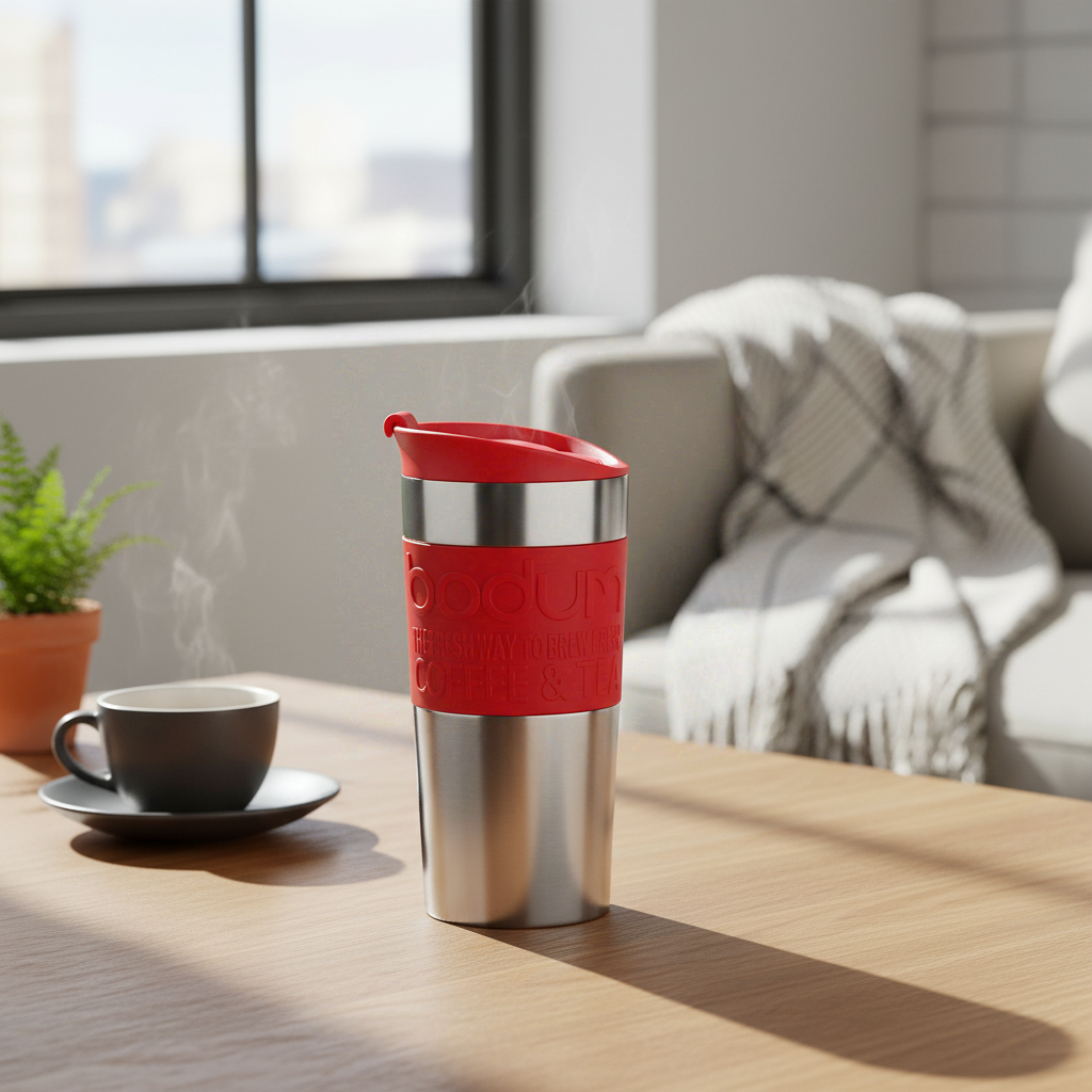 Bodum Mug de voyage isotherme, Petit, 0,35 l, 12 oz, Acier inoxydable