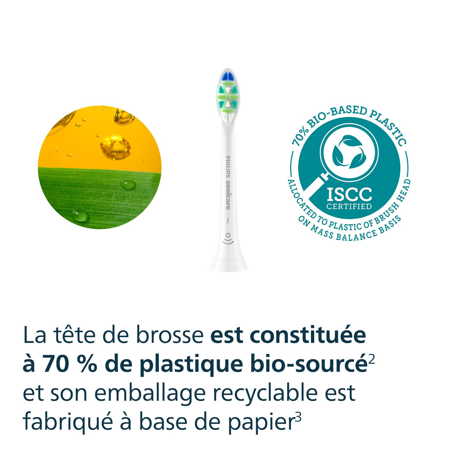 Philips Sonicare I InterCare HX9004/87 Têtes de brosse à dents électriques - nettoyage interdentaire ciblé, brins extra-longs, compatible BrushSync, lot de 4 - Blanc