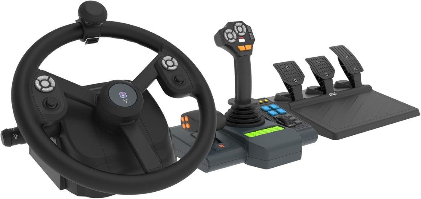 Hori Système de contrôle des véhicules agricoles Farming Vehicle Control System pour PC - Inclus Volant, Levier de commande et Pédales