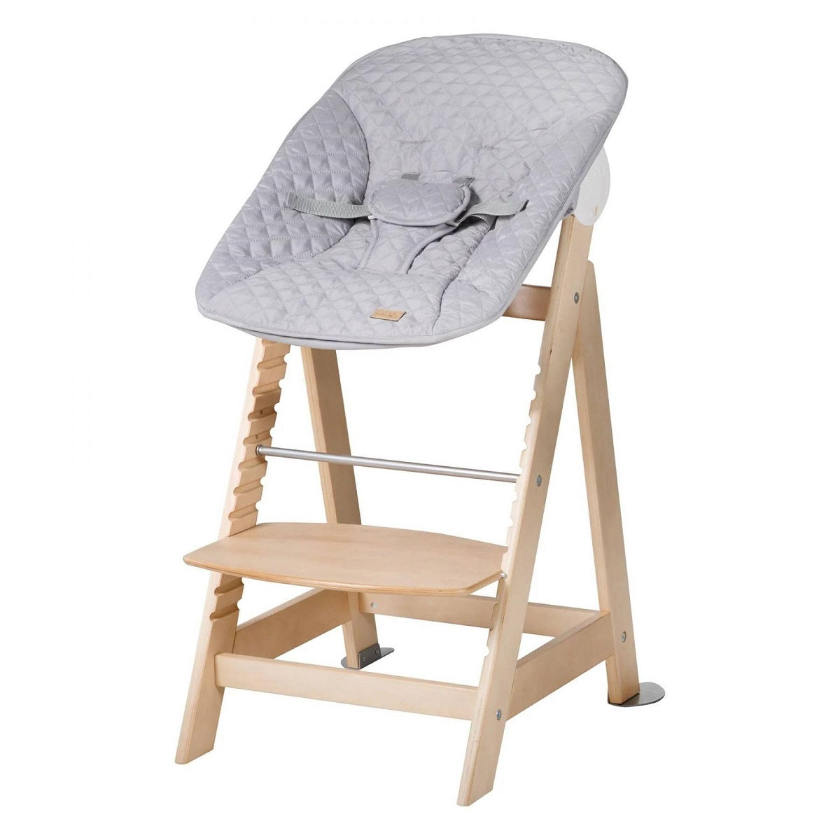Chaise haute évolutive 'Born Up' Set + Transat 'roba Style' - Dès la naissance - Bois naturel / Gris