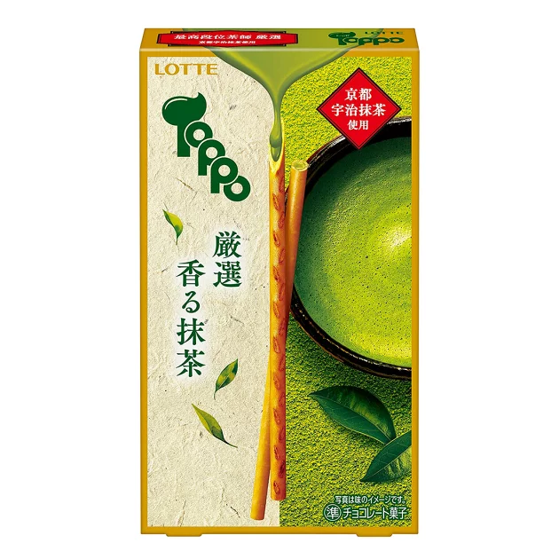 LOTTE Toppo Biscuit au matcha parfumé sélectionné 72 g