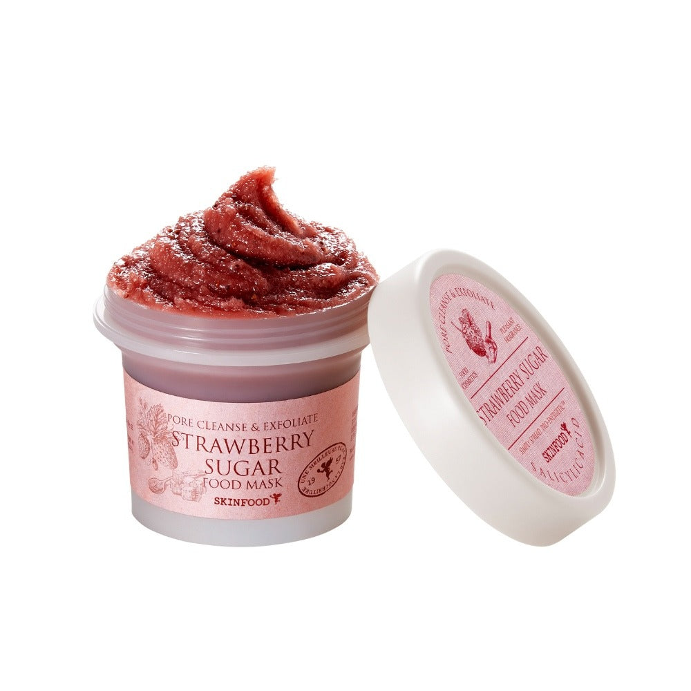 SKINFOOD Masque Alimentaire Fraise Sucre Nettoyage des Pores & Exfoliant Masque à Laver 120 g