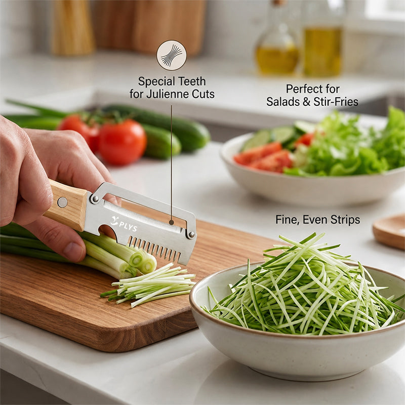 Éplucheur multifonction avec manche en bois, outil de cuisine pour éplucher et râper les fruits et légumes, ensemble familial, 2 pièces