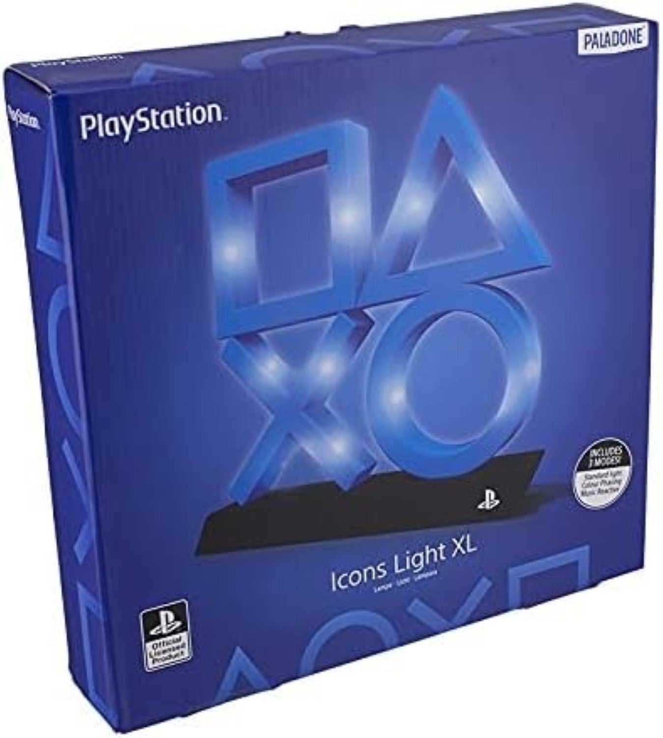 PlayStation 5 Icons Light XL - sous Licence Officielle - 32 cm - Réactif à la Musique - Alimenté par USB ou Batterie