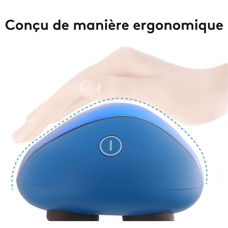 BREO Scalp Mini - Appareil de massage électrique pour la tête, peigne à griffes, étanche pour douche, portable IPX7, sans fil, massage crâniel, soins capillaires, massage pour animaux, cadeau d'anniversaire