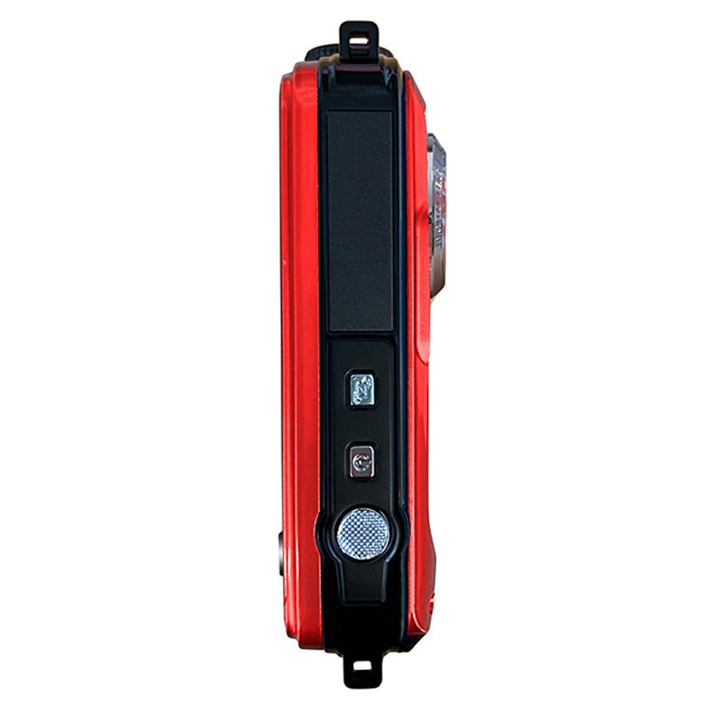 AgfaPhoto Appareil photo numérique compact étanche 24 MP, Zoom numérique 16x, Double écran (Rouge)