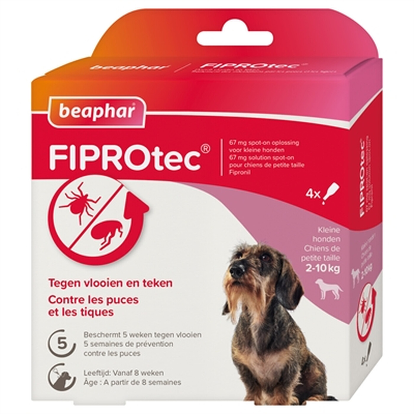 BEAPHAR Fiprotec Spot On pour chiens 2-10 kg 4 pipettes