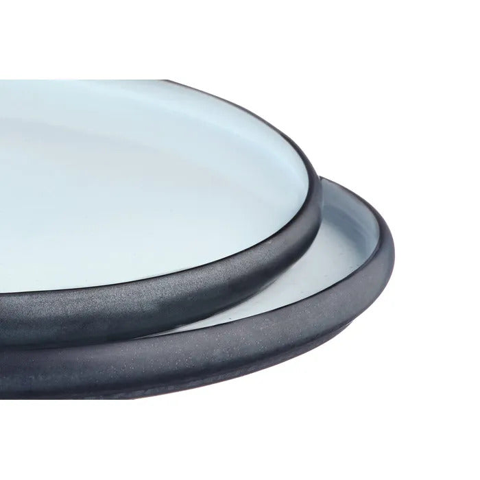 BJÖRN GOURMET Lot de 2 plateaux de service onyx - Ø 33 cm