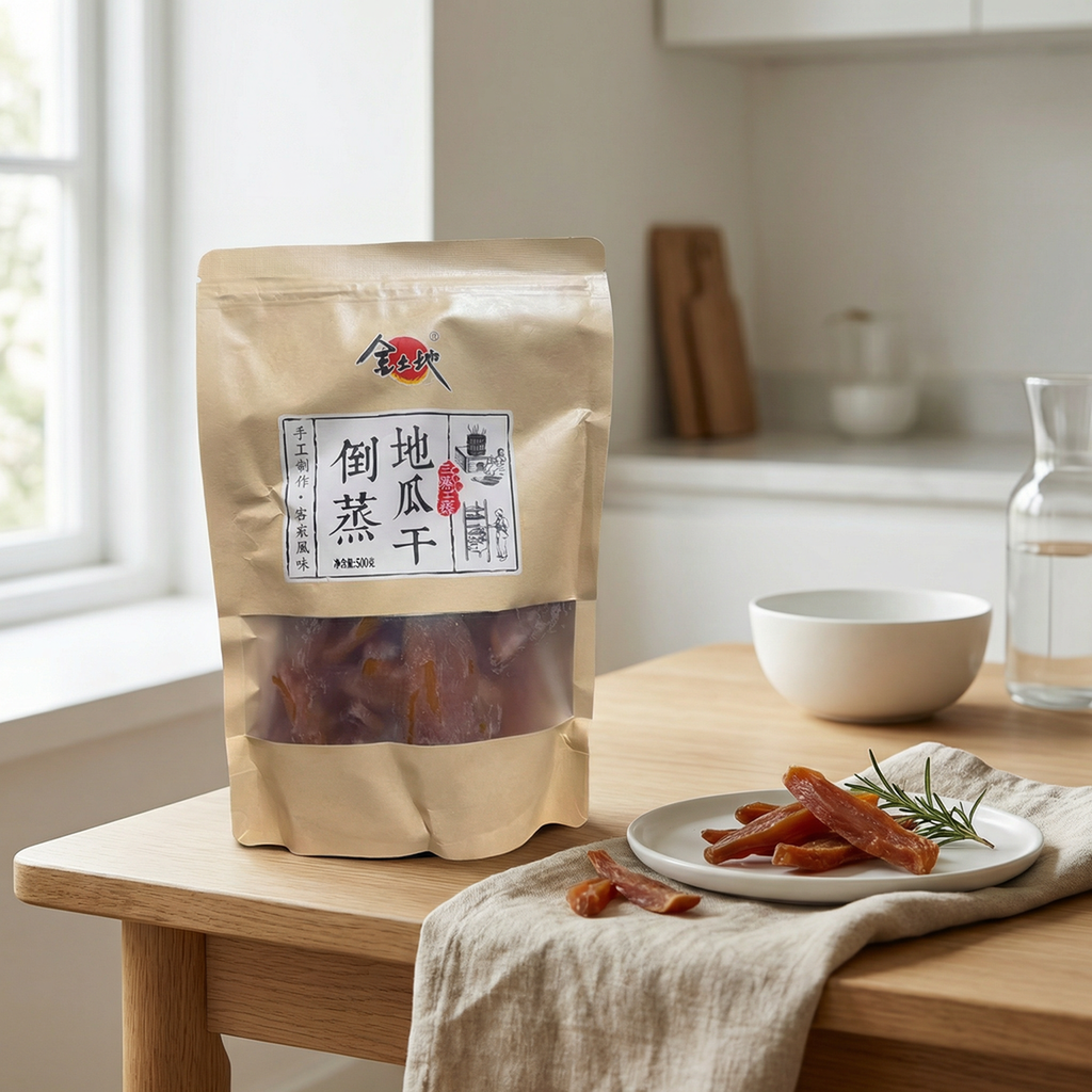 Golden Land Patates douces séchées cuites à la vapeur 500 g (contient 10-12 sachets)