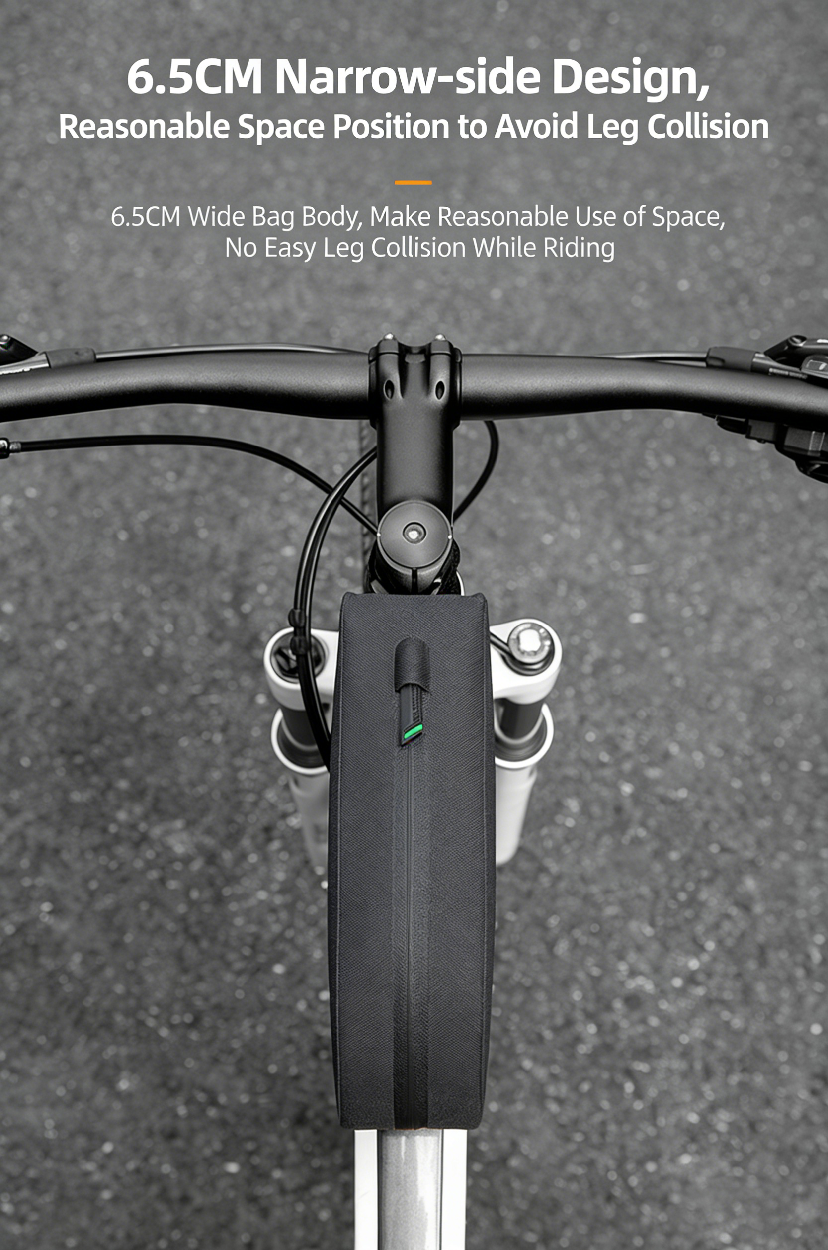 Sac de rangement de cadre avant imperméable, sac de selle de vélo compact pour tubes supérieurs, pour vélos de route, VTT et vélos de gravel