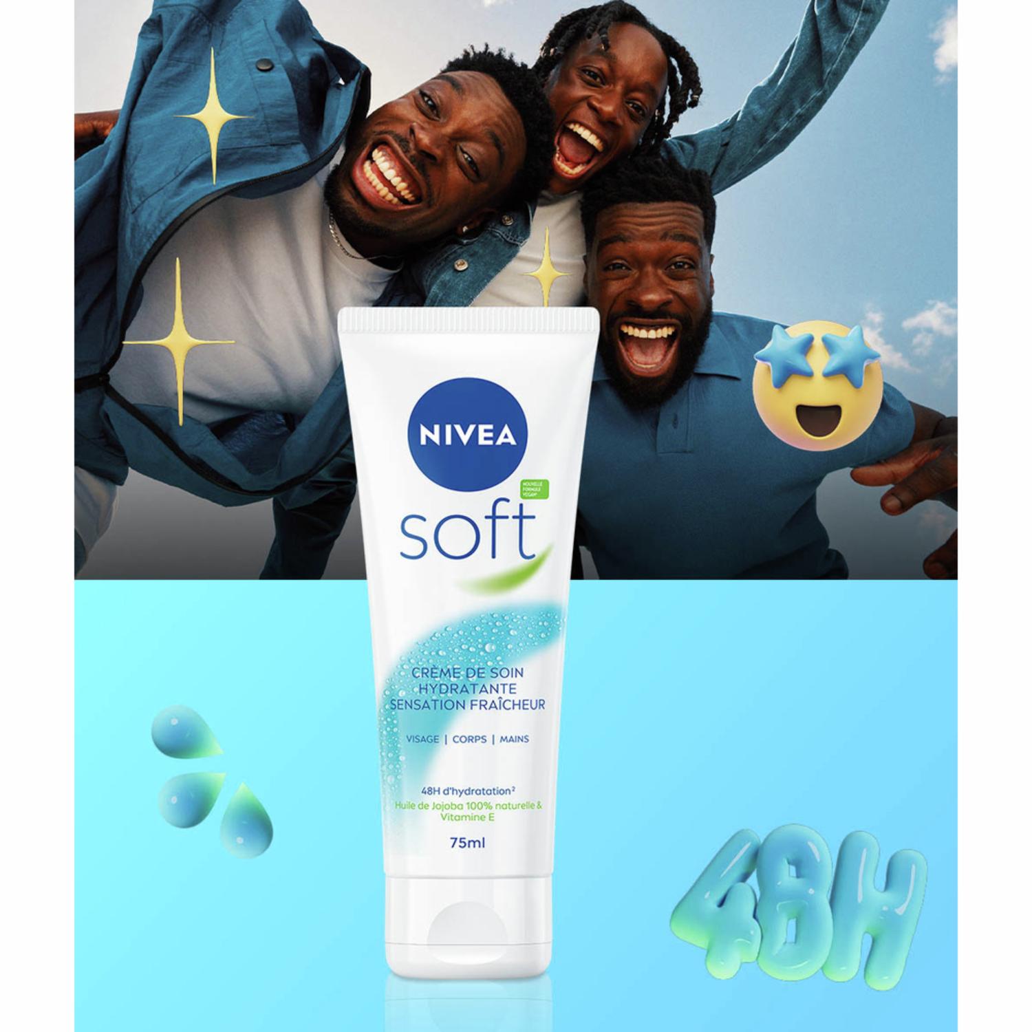 NIVEA Soft Crème Hydratante Tube - 75 ml