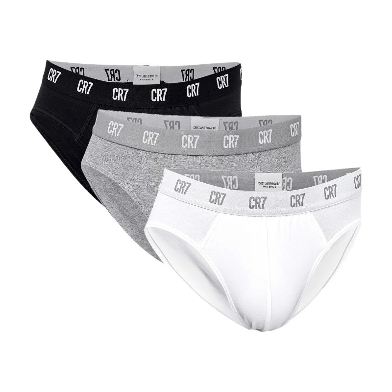 CR7 Lot de 3 slips Noir/Gris/Blanc Type 2