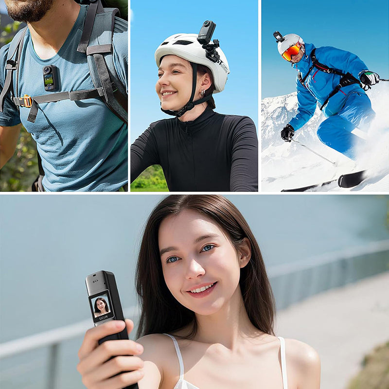 SJCAM C300 Caméra d'action 4K étanche 30 m à autonomie ultra longue 460 min avec stabilisation EIS, 6 axes, écran tactile 1,3 pouce avec boîtier photo 20MP WiFi 5GHz
